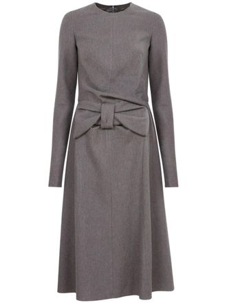Maison Margiela bow-detailing midi dress - Grey