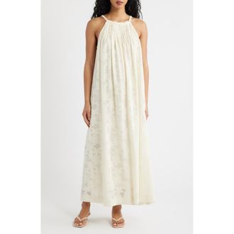 FRNCH Merope Cotton Blend Maxi Dress in Beurre at Nordstrom, Size X-Large