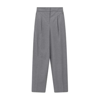 Raffaello Rossi Wijde broek - Dames - Broeken - Grijs - Maat: 2XL Zijde