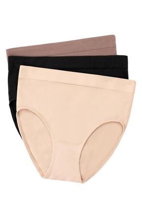 Wacoal B Smooth Assorted 3-Pack High Cut Briefs in B Smooth Basic 2 at Nordstrom, Size Xx-Large