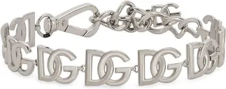 Dolce & Gabbana KIM DOLCE&GABBANA DG-logo choker - women - Brass/Zamak - One Size - Silver