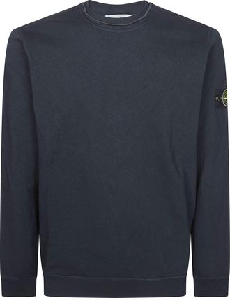 Stone Island Black Elongated Sleeves Crewneck Sweatshirt
