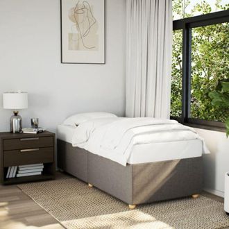 vidaXL Estructura De Cama Sin Colch&oacute;n Tela Gris Taupe 100x200 Cm Vidaxl