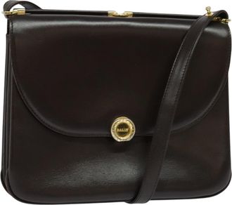 Bally Vintage Shoulder Bag Leather Leather Shoulder Bag Bag (Pre-Owned)