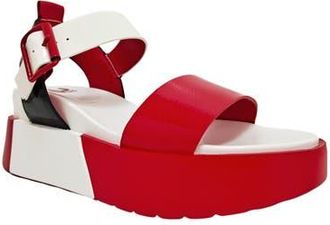 Ninety Union Sport Wedge Sandal in Red Multi at Nordstrom, Size 12