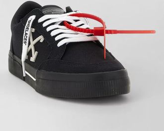 Off-white vulcanized lace up low top sneakers rubber