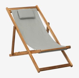 Sklum Hamaca Plegable Con Coj&iacute;n En Madera Kardis Sklum