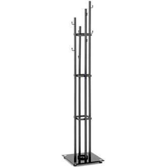 M&S Collection HAKU M&ouml;bel Appendiabiti antracite, nero, Metallo, vetro di sicurezza 8 mm - Dim. L 35 cm x A 183 cm x P 35 cm, Stile Moderno