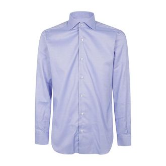 Barba Nekshirt - Heren - Zakelijke Overhemden - Blauw - 4XL - Katoen - Overhemden