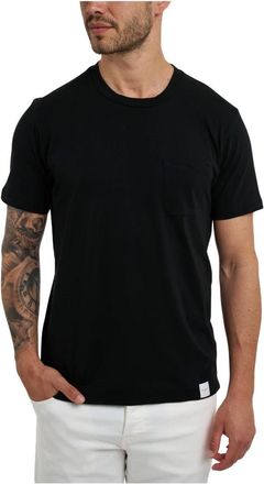 Daniele Fiesoli Tops, Heren, Zwart, M, Katoen, T-shirt met ronde hals