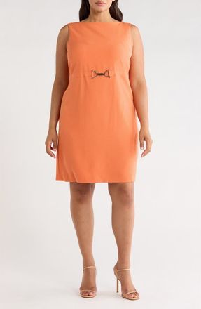 Kasper Buckle Belted Sheath Dress in Mandarin at Nordstrom, Size 16W