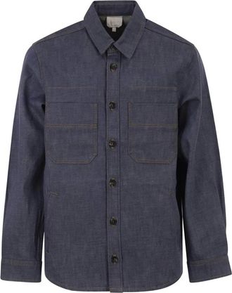 A.P.C. A.p.c., Overhemden, Heren, Blauw, S, Katoen, Veste Noah