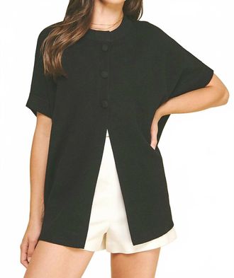 Pinch Design Three Button Sweater In Black