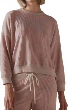 The Great. Corduroy Teammate Crew Neck Sweatshirt In Heirloom Pink