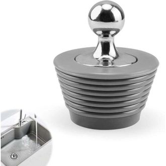 OEM Tap&oacute;n De Desag&uuml;e Para Ba&ntilde;era, Tap&oacute;n C&oacute;nico De Silicona Con Mango De Aleaci&oacute;n De Zinc, Apto Para Ba&ntilde;era Y Fregadero De Cocina (gris) - Crezuo
