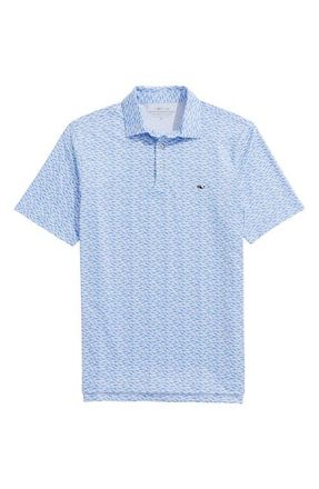 Vineyard Vines Sankaty Performance Polo in Bluff Fish White Cap at Nordstrom, Size Small