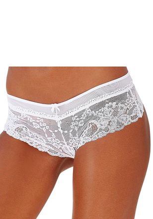 Lascana Panty LASCANA, Damen, Gr. 40/42, weiss (wei&szlig;), Microfaser, Obermaterial: 80% Polyamid, 17% Elasthan, 3% Polyester, k&ouml;rpernah, Unterhosen Panty, aus we
