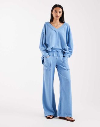 Free People Staycation - Pantaloni da casa blu blissful in coordinato