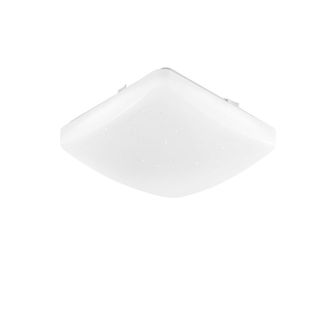 Luce-Ambiente-Design Plafoniera Led Moon Cuadrada Blanca 18w Con Cct y Control Remoto Ip44 27 Cm