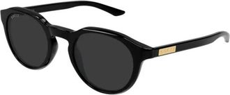 Gucci Sunglasses, male, Black, Size: 48 MM Round Frame Sunglasses