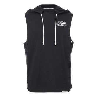 Nike Dri-FIT Standard Issue Casual Solid Color Breathable Sports hooded Vest Black DH7442-010