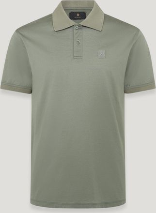 Belstaff Steel Polo Mens Mercerised Cotton Sage Green Size M