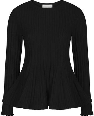 Neo Noir Blusa de punto con p&eacute;plum Wallina - Knitwear - Mujer - Negro - XL