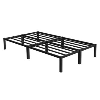 ML Design Cama de estructura metalica 120 x 200 cm negro dormitorio individual