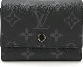 Louis Vuitton Monogram Eclipse Black Gray Monogram Eclipse Wallet (Tri-Fold) (Pre-Owned)