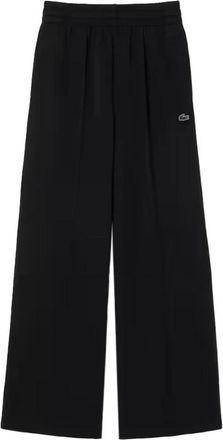 Lacoste Broeken, Dames, Zwart, S, Katoen, Bedrukte katoenen joggingbroek