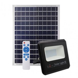 Fabrilamp Fabrilamp - Proyector Solar Malaquita 60w 6500k Negro 5400lm (23x25,5x6,5)(35x35x2)cm Mando Y Cable 5m