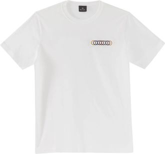Paul Smith Grafische Cirkel Print Wit Katoenen T-shirt - Heren - T-shirts - Wit - XL - Katoen - Tops