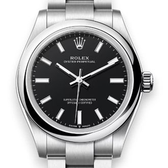 Rolex Oyster Perpetual Automatic Chronometer Black Dial Ladies Watch M277200-0016