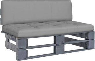 vidaXL Otomana De Jard&iacute;n De Palets Madera De Pino Impregnada Gris Vidaxl