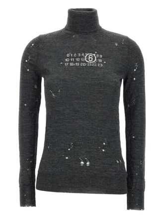 Maison Margiela distressed wool sweater - Grey