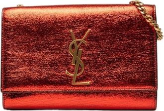 Saint Laurent Pre-owned Kate Crossbody Bag - Dames - Vintage Schoudertas - Rood - ONE Size - Leer - Vintage