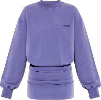 The Attico Logo Dress - Dames - Korte kleedjes - Paars - XS - Katoen - Kleedjes