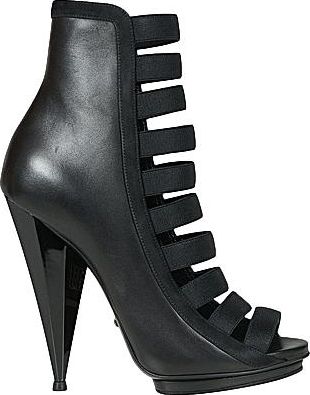 Gucci Black Strappy Cone Heel Booties Size 37