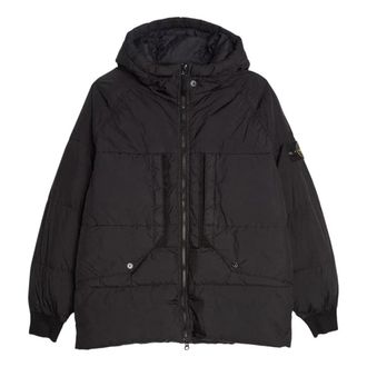 Stone Island Crinkle Reps Hooded Down Jacket Black 791540723-V0029
