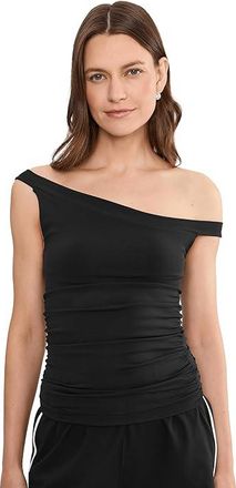 Free People Round Two Asymmetrical Tank Top Womens Clothing Black : L-XL (US Womens 14-16), Elastane/Nylon
