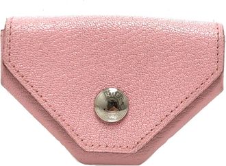 Herm&egrave;s Le 24 Pink Chevre Leather Coin Purse/Coin Case (Pre-Owned)