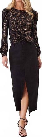 Karen Kane Chelsea Midi Skirt In Black