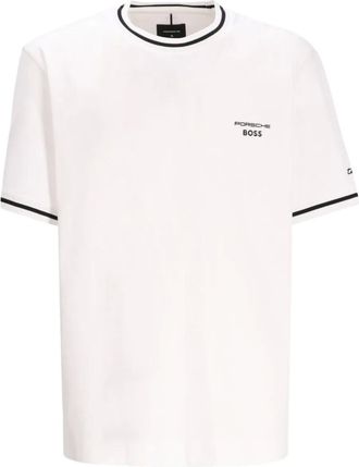 BOSS x Porsche contrast-trim T-shirt - White