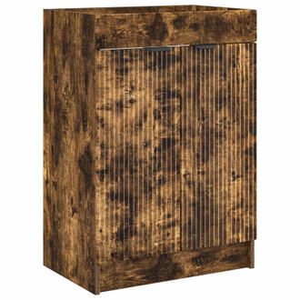 vidaXL Cabinet Debajo Del Fregadero Roble Ahumado 78,5 X 37,5 X 81 Cm Vidaxl