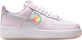 Nike Womens Air Force 1 07 - Basketball Shoes Silver/Pink/White Size 10.0