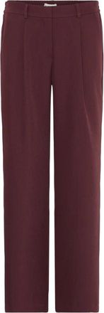 Ichi Rechte broek - Dames - Straight fit broeken - Rood - 2XL - Broeken