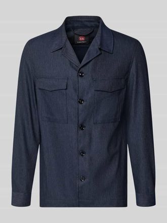 CG - Club of Gents Regular Fit Overshirt mit Pattentaschen Modell Constantin in Marine, Gr&ouml;&szlig;e 46