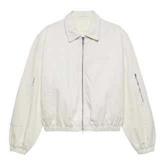 New Amsterdam Surf Association Gewatteerde Denim Jas - Heren - Bomber jackets - Wit - M - Denim - Jassen