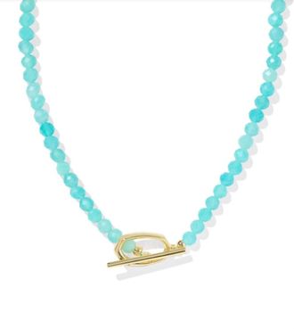 Kendra Scott Womens Sylvia Strand Necklace In Silver Light Blue Opalite Crystal