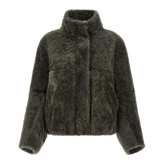 Brunello Cucinelli Lambskin Fur Jacket - female - Brunello Cucinelli - Faux Fur & Shearling Jackets - Gray - XS - Jackets